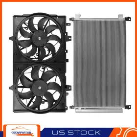 Gdc844102 Gdcar For 2014 2015-2019 Nissan Rogue Car Electric Dual Cooling Fan And Ac Condenser