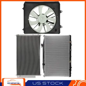 Gdc844147 Gdcar For 2011 2012 2013-2017 Honda Odyssey Cooling Fan And Radiator Condenser Kit