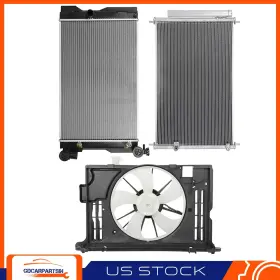 Gdc848329 Gdcar For 2014-2015 Toyota Corolla 1.8l Cooling Fan And Radiator Condenser Kit