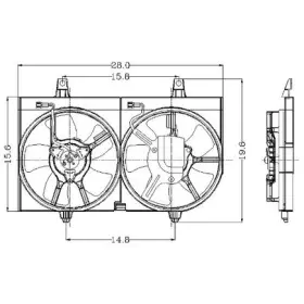 2811494 Global Parts Distributors Gpd Electric Cooling Fan
