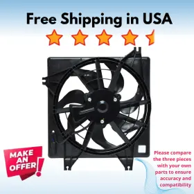 610670 Global Parts Distributors Condenser Fan A/c Fits Kia Sephia 1998-2001 Spectra 2000-2004