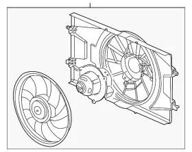15860809 Gm Genuine Parts Engine Cooling Fan Assembly