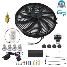 Gre38335 Greatparts 16 Inch Electric Radiator Cooling Fan High 3000cfm 12v Thermostat Relay Switch Kit