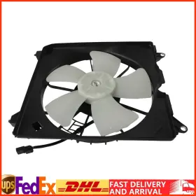 190155a2a01 Haiuracingparts Dw001-01042 01043-2 Radiator Condenser Cooling Fan For 2013-2017 Honda Accord 3.5l