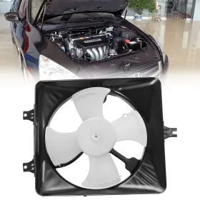 Tp161574cn Hert1xhm Condenser Ac Radiator Cooling Fan Assembly For 2003-2007 Honda Accord Passenger