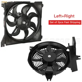 10382682 Higher-autoparts For 2001-2006 Hyundai Santa Fe Radiator Condenser Cooling Fan Assembly #2