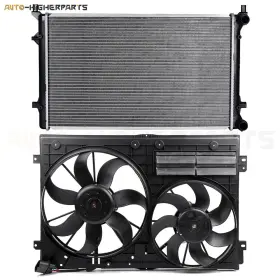 10382694 Higher-autoparts For 2009-2010 Volkswagen Jetta Electric Radiator Cooling Fan Kit