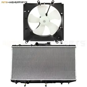 10382695 Higher-autoparts For 1993-1997 Toyota Corolla Electric Radiator And Driver Side Cooling Fan Kit
