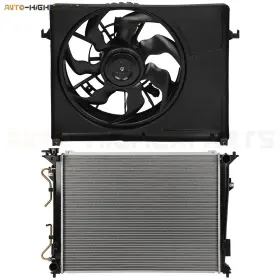 10382708 Higher-autoparts For 2006-2009 Hyundai Sonata 4-door Electric Radiator Cooling Fan Kit