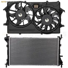 10393252 Higher-autoparts For 2000-2002 Ford Focus 2.0l Electric Radiator And Cooling Fan Kit