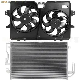 10393266 Higher-autoparts For 2008 Ford Escape Mercury Mariner Mazda Tribute Ac Condenser Cooling Fan Kit