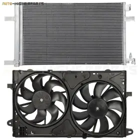 10393272 Higher-autoparts For 2014-2017 Chevrolet Impala Electric Ac Condenser And Cooling Fan Kit