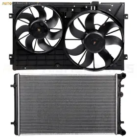 10393291 Higher-autoparts For 2009-2012 Audi S3 2005-2006 Volkswagen Jetta Radiator And Cooling Fan Kit