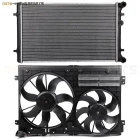 10393293 Higher-autoparts For 2009-2010 2012 Audi A3 2005-2006 Volkswagen Jetta Radiator Cooling Fan Kit