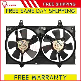 10878538 Hilamps For 1995 1996 1997-1999 Nissan Maxima Radiator Condenser Cooling Fan Assembly
