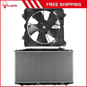 10973902 Hilamps For 2008-2012 Honda Accord Electric Radiator Cooling Fan Kit Front 12v