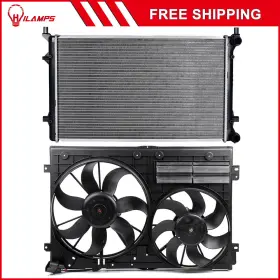 10978458 Hilamps For 2009-2010 Volkswagen Jetta Electric Radiator Cooling Fan Kit