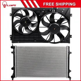 10978467 Hilamps For 11-13 Volkswagen Jetta 12-17 Beetle Electric Radiator Cooling Fan Kit