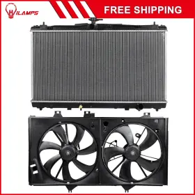 10980444 Hilamps For 2012-2017 Toyota Camry Electric Radiator Cooling Fan Kit Front 12v