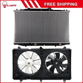10980448 Hilamps For 2003-2007 Honda Accord Electric Radiator Cooling Fan Kit Front 12v