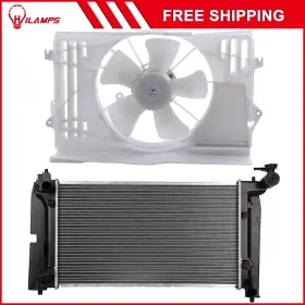 10980449 Hilamps For 03-08 Toyota Matrix Corolla Pontiac Vibe Electric Radiator Cooling Fan Kit 10980449 Hilamps For 03-08 Toyota Matrix Corolla Pontiac Vibe Electric Radiator Cooling Fan Kit