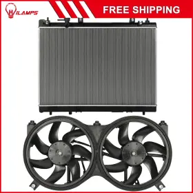10980453 Hilamps For 2013-2019 Nissan Pathfinder 2013 Infiniti Jx35 Radiator Cooling Fan Kit