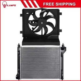 10981644 Hilamps For 2013-2018 Nissan Sentra Electric Radiator Cooling Fan Kit Front 12v