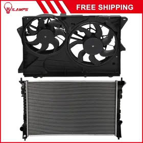 10983294 Hilamps For 2010-2012 Ford Flex Lincoln Mk Electric Radiator Cooling Fan Kit Front 12v