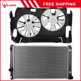 10983486 Hilamps For 2006-2012 Toyota Rav4 Electric Radiator Cooling Fan Kit Front 12v