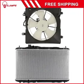 10983491 Hilamps For 2012-2015 Honda Civic Electric Radiator Cooling Fan Kit Front 12v