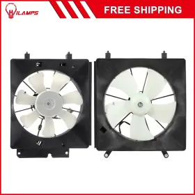 10983494 Hilamps For 2002 2003-2006 Honda Cr-v Element Radiator Condenser Cooling Fan Assembly