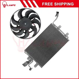 10985993 Hilamps For 99-05 Volkswagen Golf 00-06 Audi Tt Electric Ac Condenser Cooling Fan Kit