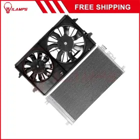 10986933 Hilamps For 2004-2012 Chevrolet Malibu 2005-2010 Pontiac G6 Ac Condenser Cooling Fan Kit