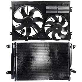 10988318 Hilamps For 2012-2014 Volkswagen Beetle Electric Ac Condenser Cooling Fan Kit Front 12v