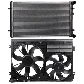 10988812 Hilamps For 05-06 Volkswagen Jetta Audi Tt Quattro Electric Radiator Cooling Fan Kit