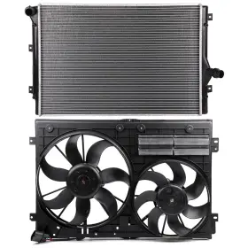 10988813 Hilamps For 10-13 Volkswagen Golf 06-08 Passat 08-09 Audi Tt Radiator Cooling Fan Kit