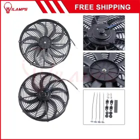 12953560 Hilamps 16 Inch Universal Fits 2005-2015 Chrysler 300 Radiator Condenser Cooling Fan