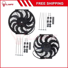 Hilamps 12953561 Universal Cooling Fan 12 Inch Push Pull Mounting Kit Radiator Condenser