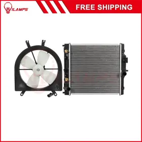 13090137 Hilamps For 1992-1998 Honda Civic 1997-1998 Acura El Electric Radiator Cooling Fan Kit