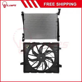 13090138 Hilamps Electric Radiator Cooling Fan Kit Fits 2011 2012 2013-2020 Jeep Grand Cherokee