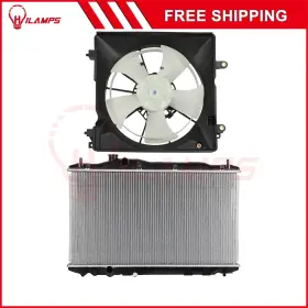 13090144 Hilamps Electric Radiator Cooling Fan Kit Fits 2012 2013 2014 2015 Honda Civic