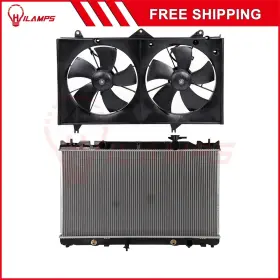 13090288 Hilamps Radiator Cooling Fan Kit For 2002-2006 Toyota Camry 2004-2008 Solara 2.4l