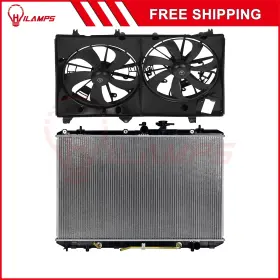13090324 Hilamps Electric Radiator Cooling Fan Kit For 2008 2009-2013 Toyota Highlander 3.5l V6