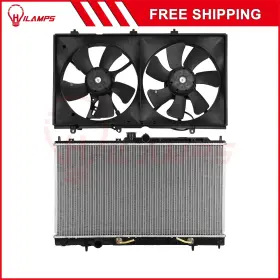 13090326 Hilamps Electric Radiator Cooling Fan Kit For 2003 2004-2007 Mitsubishi Lancer 2.0l L4