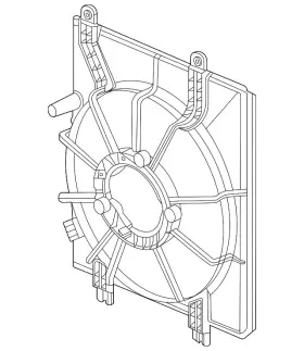 19015-64a-a01 Honda Genuine Engine Cooling Fan Shroud