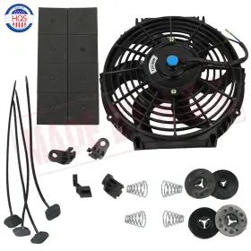 Fan10bk Hqs Universal 10 Inch 80w 12v 1750cfm Electric Radiator Slim Cooling Fan Push Pull
