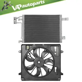 Ig848275co Ignition A/c Condenser And Radiator Cooling Fan Assembly For 2007-2011 Jeep Wrangler 3.8l
