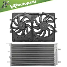 Ig848284co Ignition A/c Condenser And Radiator Cooling Fan Assembly For 2009-2016 Audi A4 Q5
