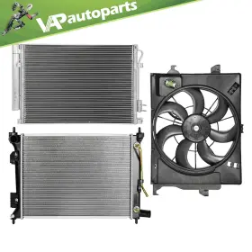 Ig848337co Ignition Cooling Fan And Radiator Condenser Assembly For 2012 2013 2014-2017 Kia Rio