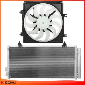 Ze837620g Ignition Ac Condenser And Cooling Fan Assembly For 09 10-13 Subaru Forester 08-11 Impreza